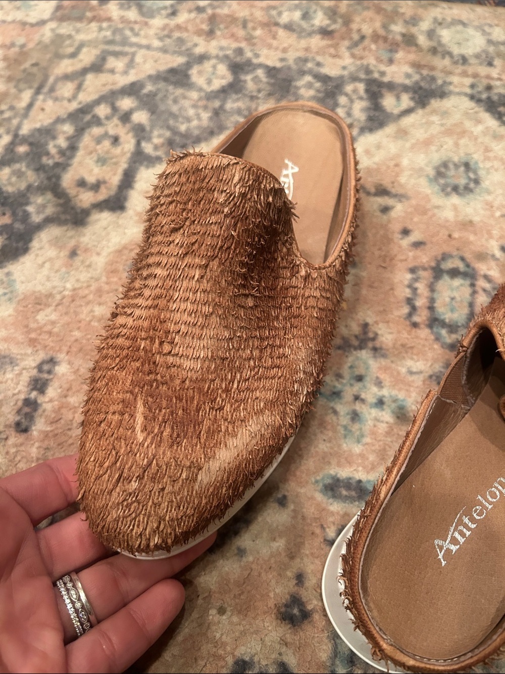 Antelope Tan Woven Slip-On Mule - Picture 11 of 13